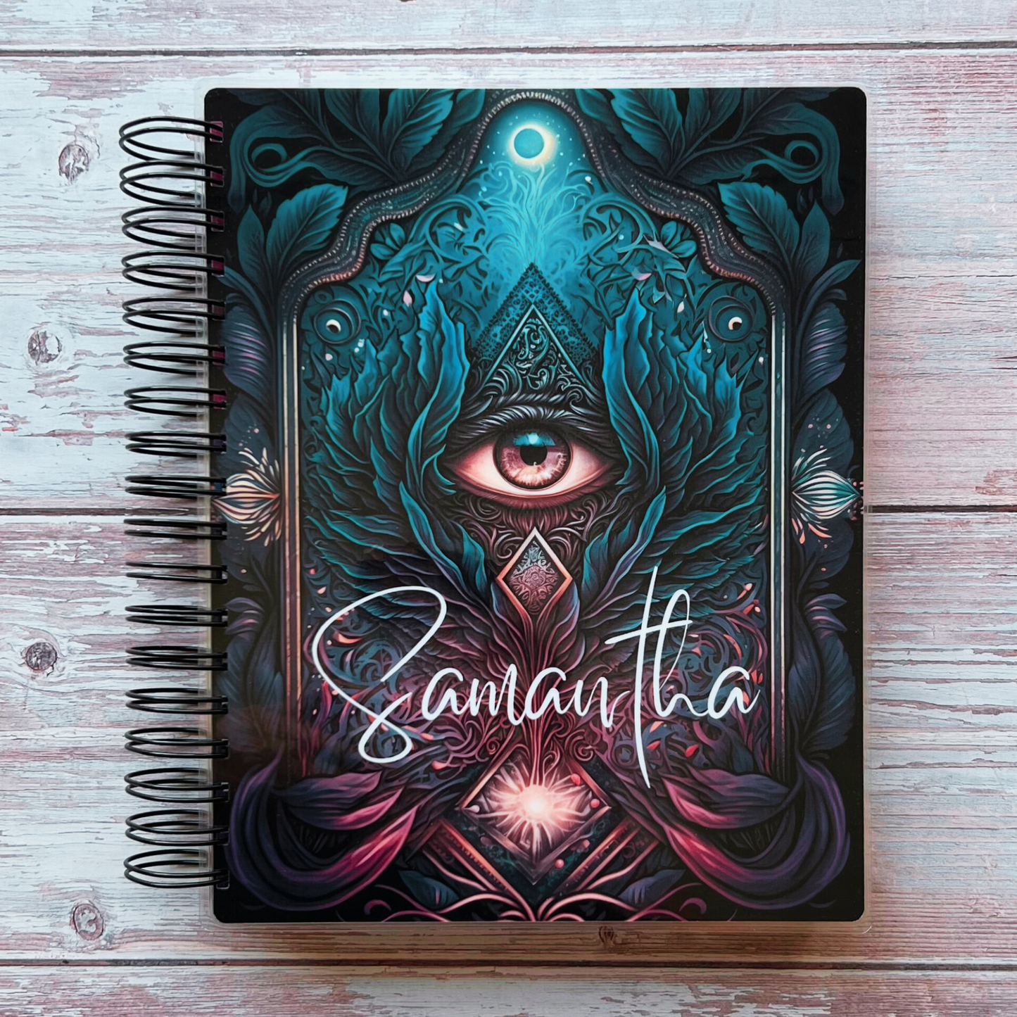2023-2024 Personalized Monthly Planner - Mystical Eye Monthly Planners Artful Planner Co. July-2023 20 Meal Planner Pages added to back +$3.00 