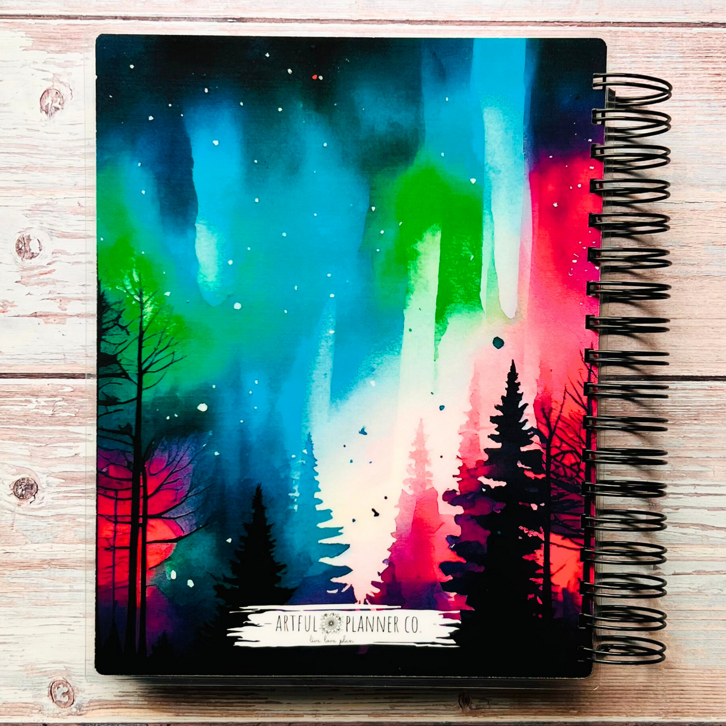2023-2024 Personalized Monthly Planner - Northern Lights Monthly Planners Artful Planner Co. 