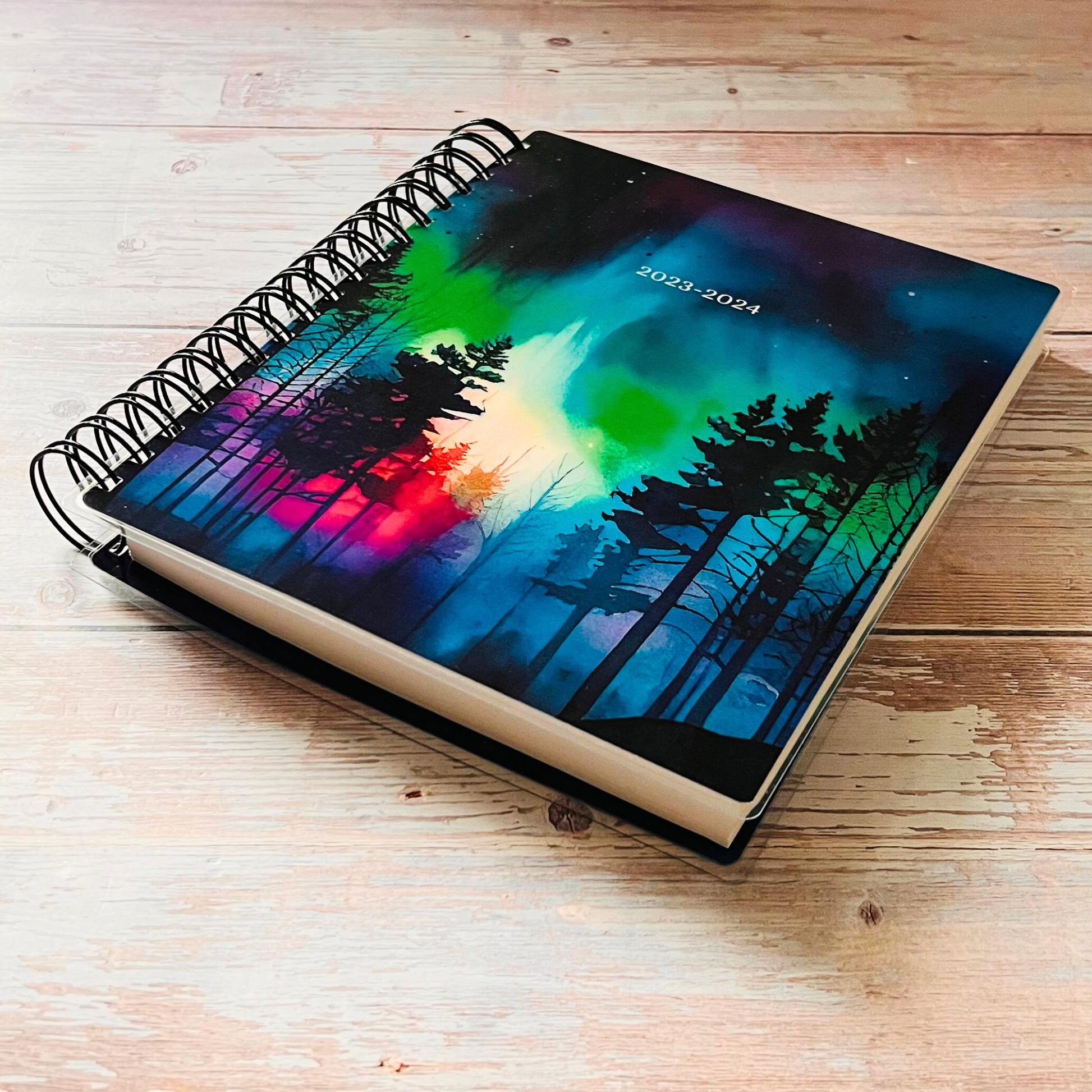 2023-2024 Personalized Monthly Planner - Northern Lights Monthly Planners Artful Planner Co. 