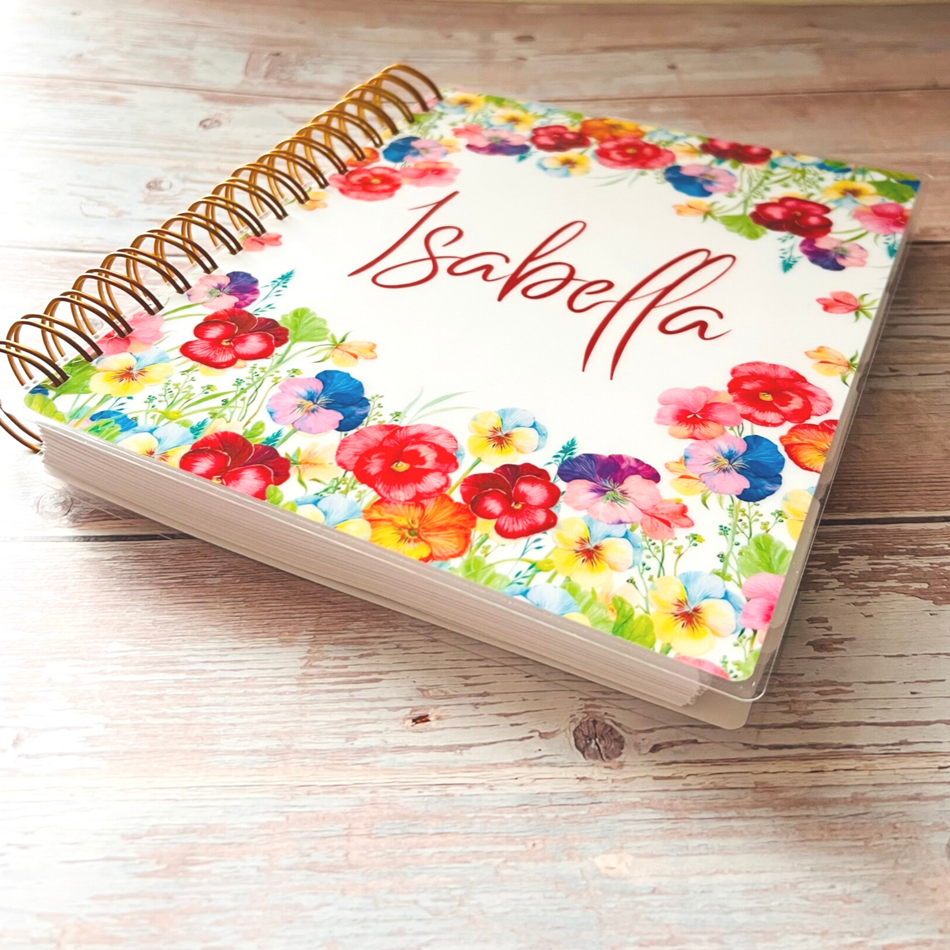 Personalized 6 Month Daily Planner 2023-2024 | Flower Garden Daily Planners Artful Planner Co. 