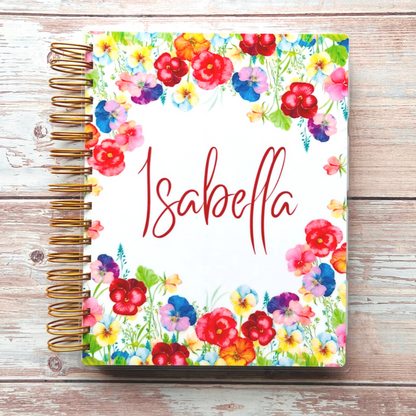 Personalized 6 Month Daily Planner 2023-2024 | Flower Garden Daily Planners Artful Planner Co. 