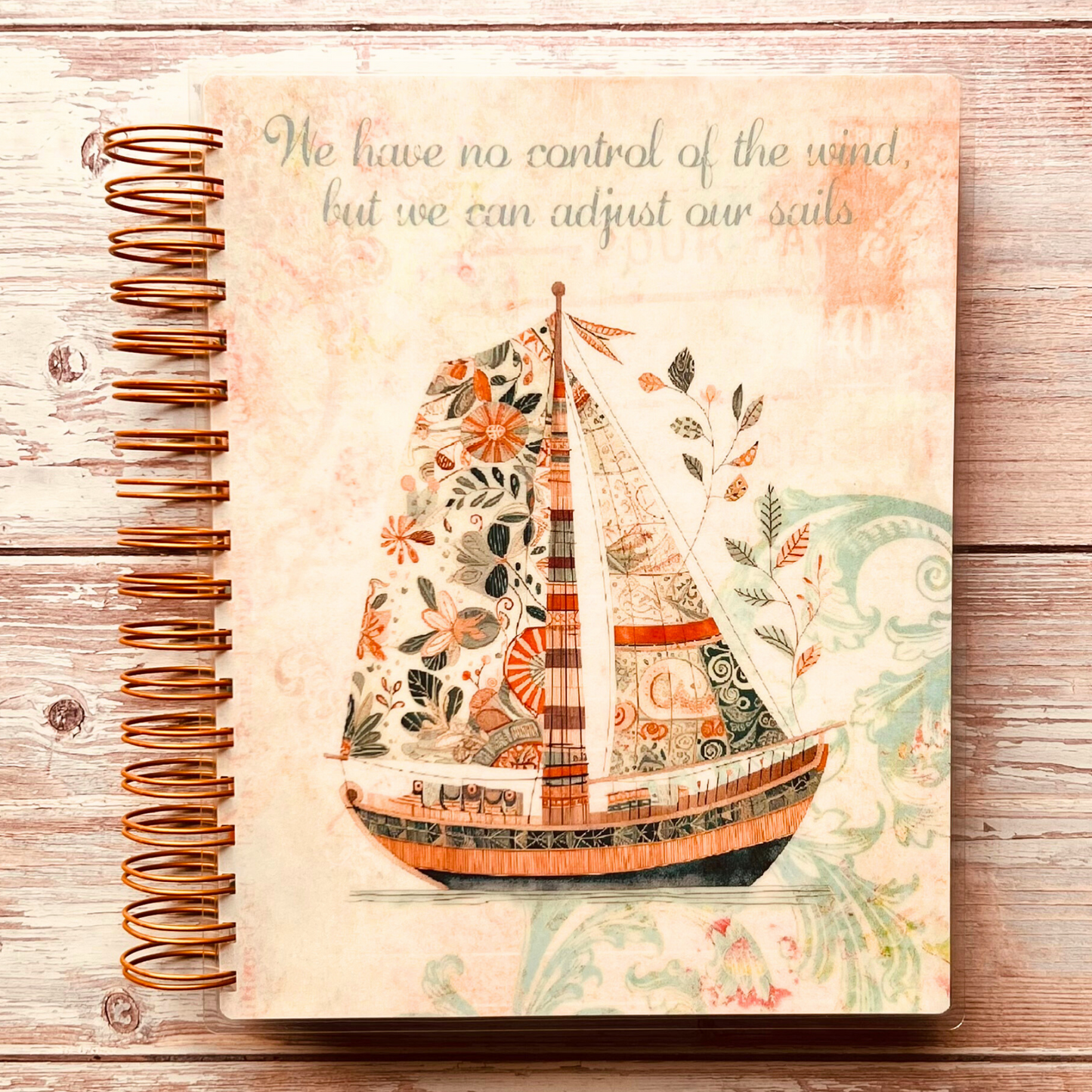 2023-2024 Personalized Monthly Planner - Boho Sailboat Monthly Planners Artful Planner Co. 