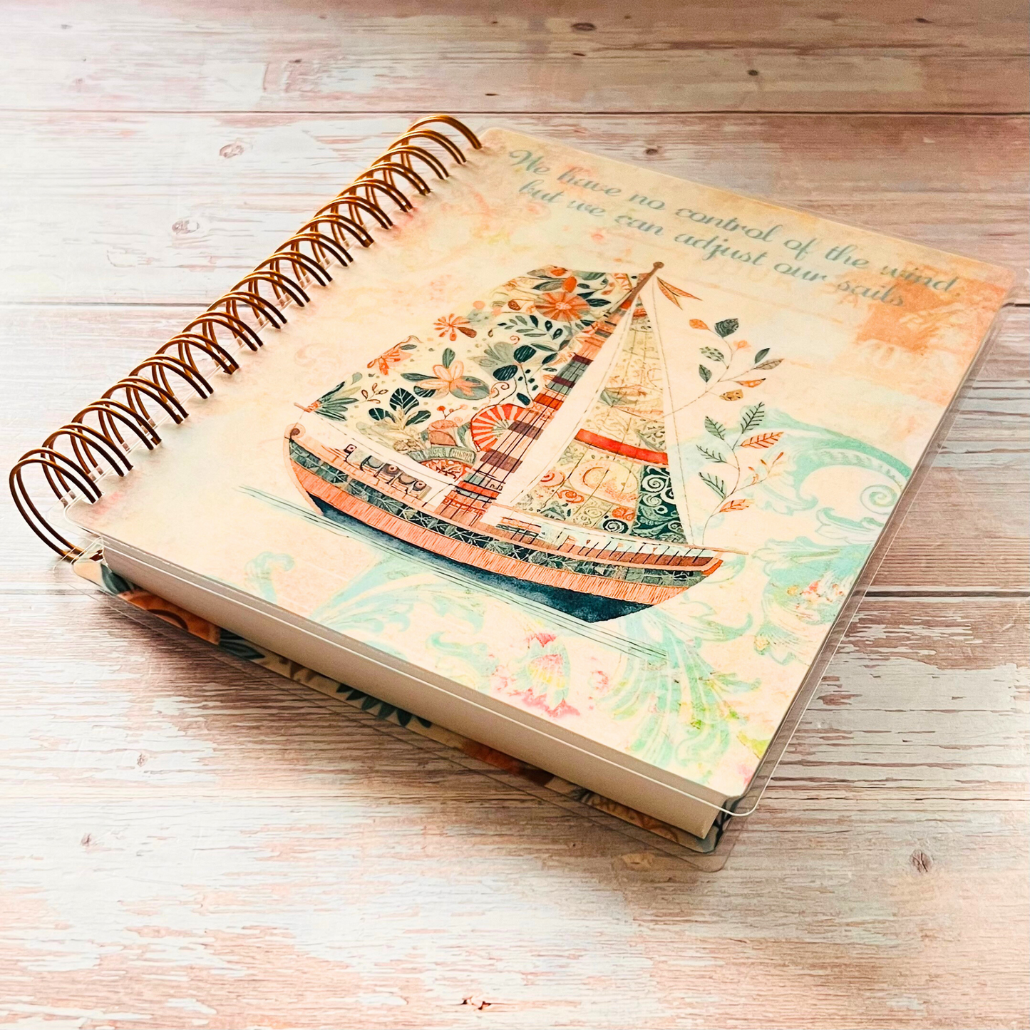 2023-2024 Personalized Monthly Planner - Boho Sailboat Monthly Planners Artful Planner Co. 
