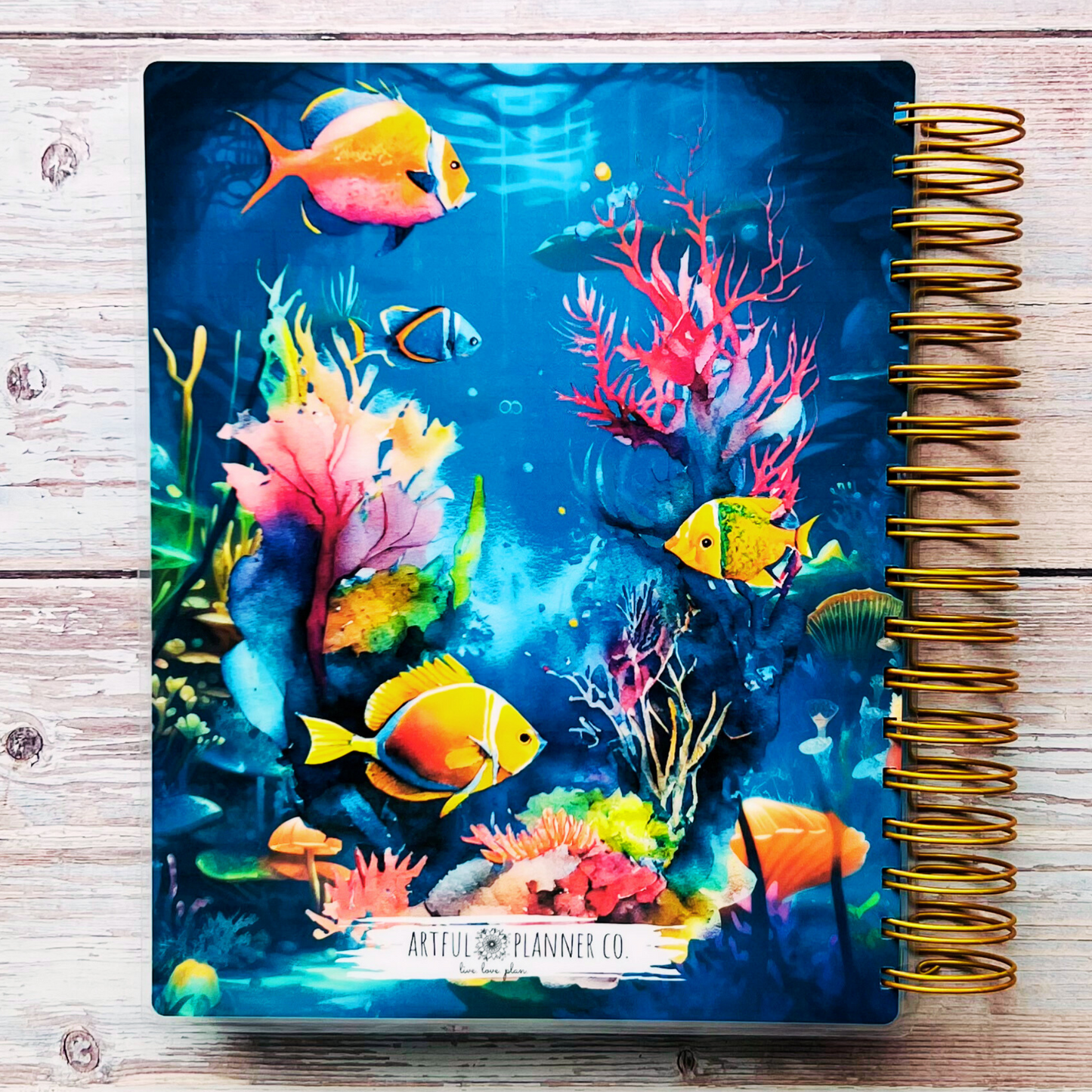 Personalized 6 Month Daily Planner 2023-2024 | Sea Life Daily Planners Artful Planner Co. 