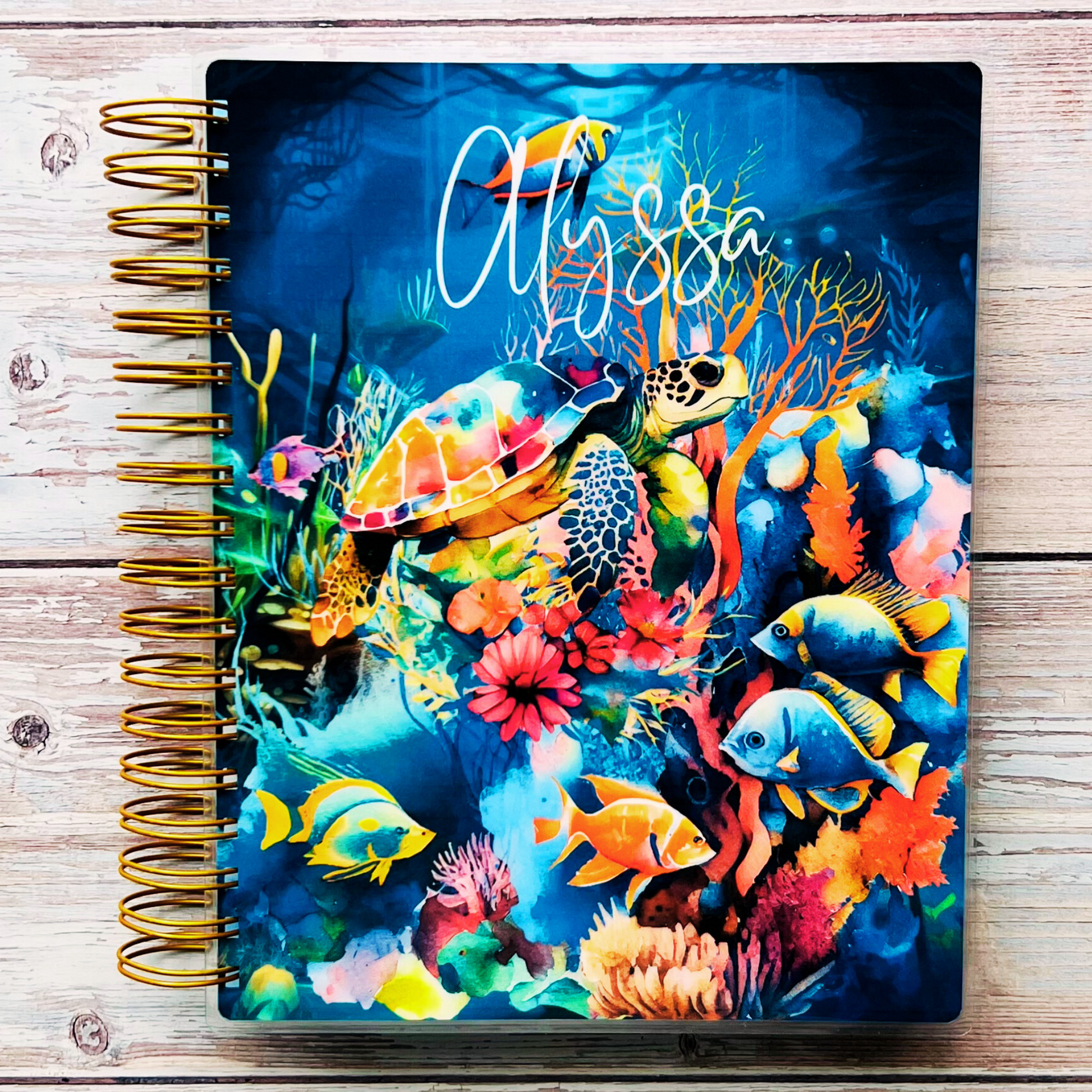 Personalized Weekly Planner 2023-2024 | Sea Life Weekly Planners Artful Planner Co. July-2023 Unlined Vertical 