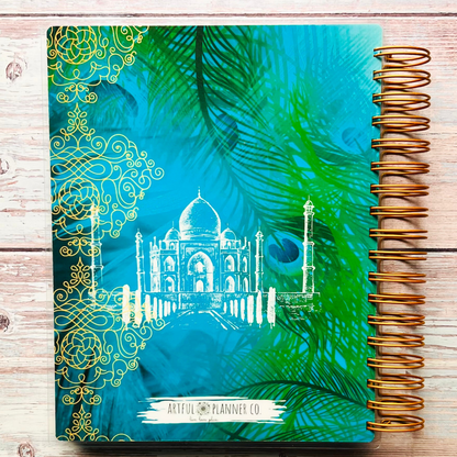Personalized 6 Month Daily Planner | Peacock Paradise