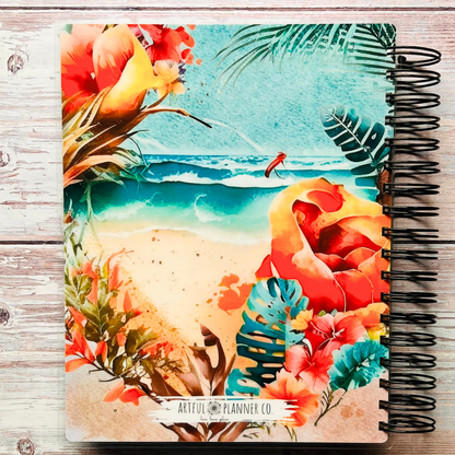 Personalized 6 Month Daily Planner | Tropical Paradise