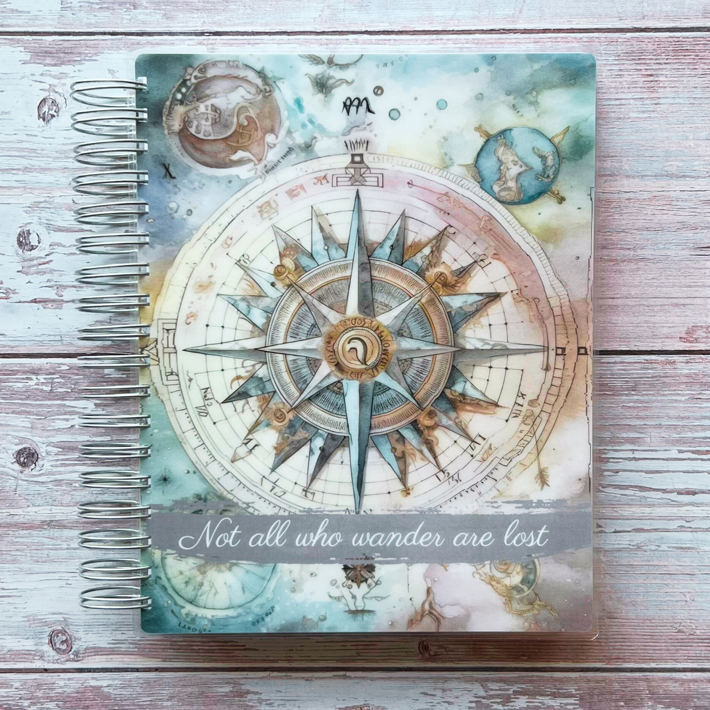 Personalized Weekly Planner 2023-2024 | Wander Compass Weekly Planners Artful Planner Co. July-2023 Unlined Vertical 