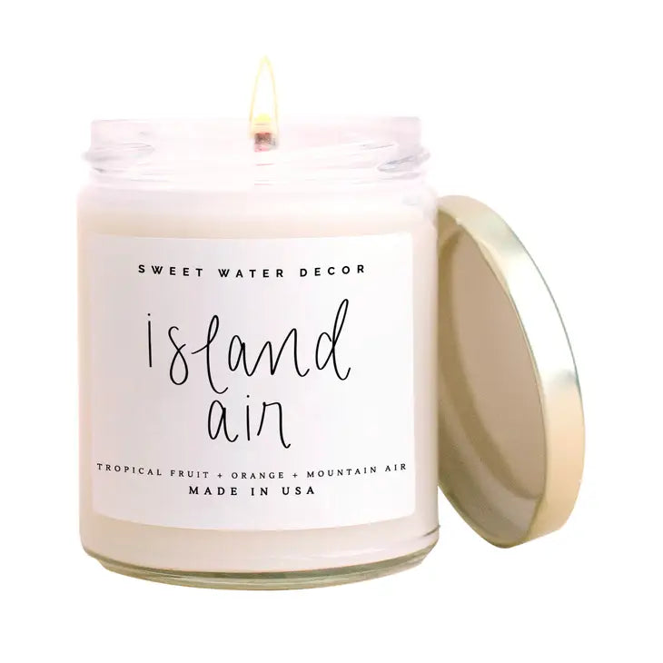 Island Air Soy Candle - Clear Jar - 9 oz - Artful Planner Co.