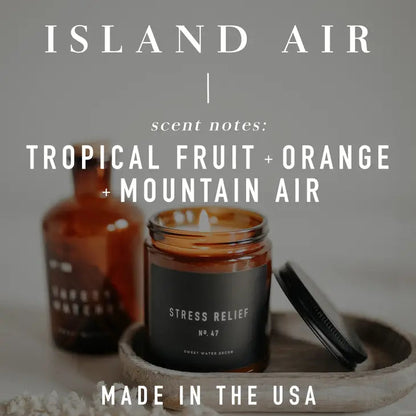 Island Air Soy Candle - Clear Jar - 9 oz - Artful Planner Co.