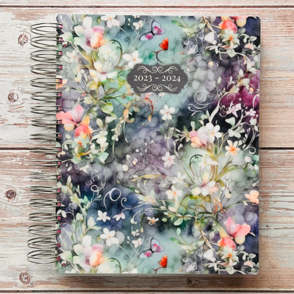 Personalized 6 Month Daily Planner 2023-2024 | Magical Garden Daily Planners Artful Planner Co. 