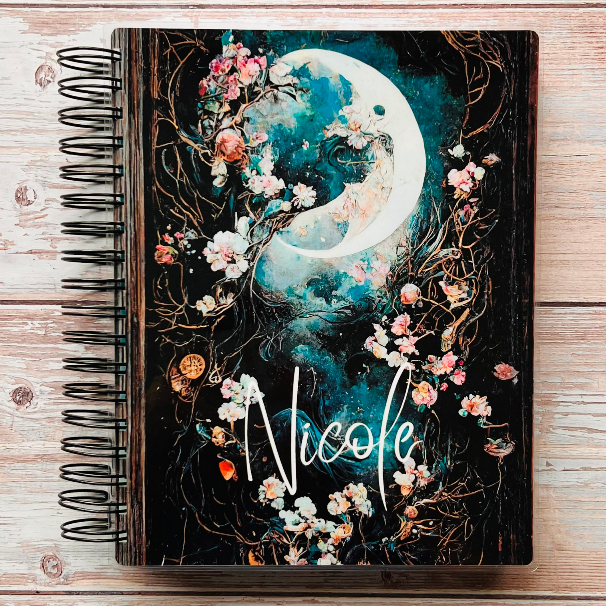 Personalized Weekly Planner 2023-2024 | Mystical Moon Garden Weekly Planners Artful Planner Co. July-2023 Unlined Vertical 