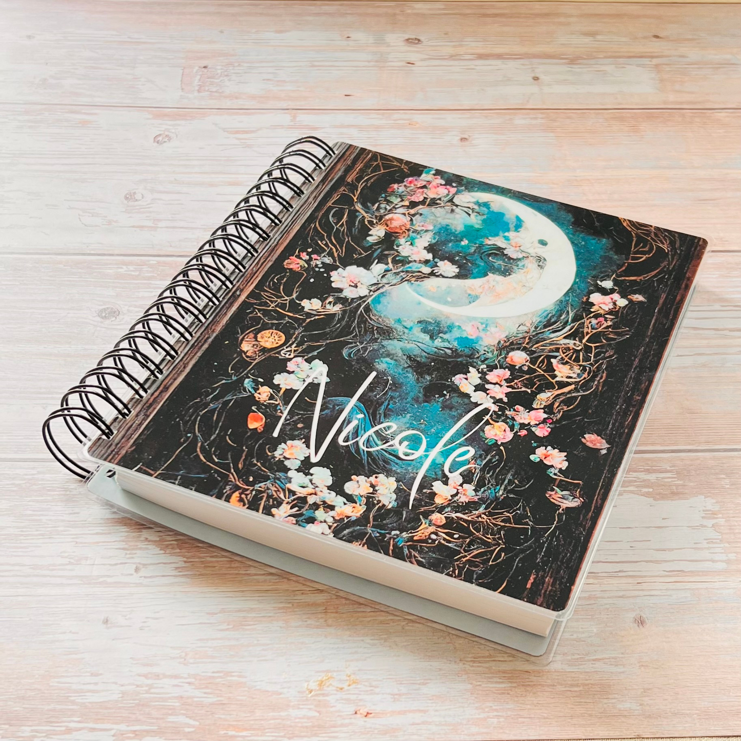 2023-2024 Personalized Monthly Planner - Mystical Moon Garden Monthly Planners Artful Planner Co. 