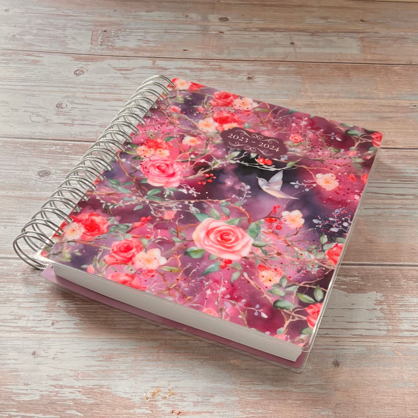 Personalized 6 Month Daily Planner 2023-2024 | Magical Rose Garden Daily Planners Artful Planner Co. 
