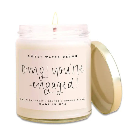 OMG! You're Engaged! Soy Candle - Clear Jar - 9 oz - Artful Planner Co.