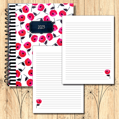 Poppy Personalized Journal Journals Artful Planner Co. 