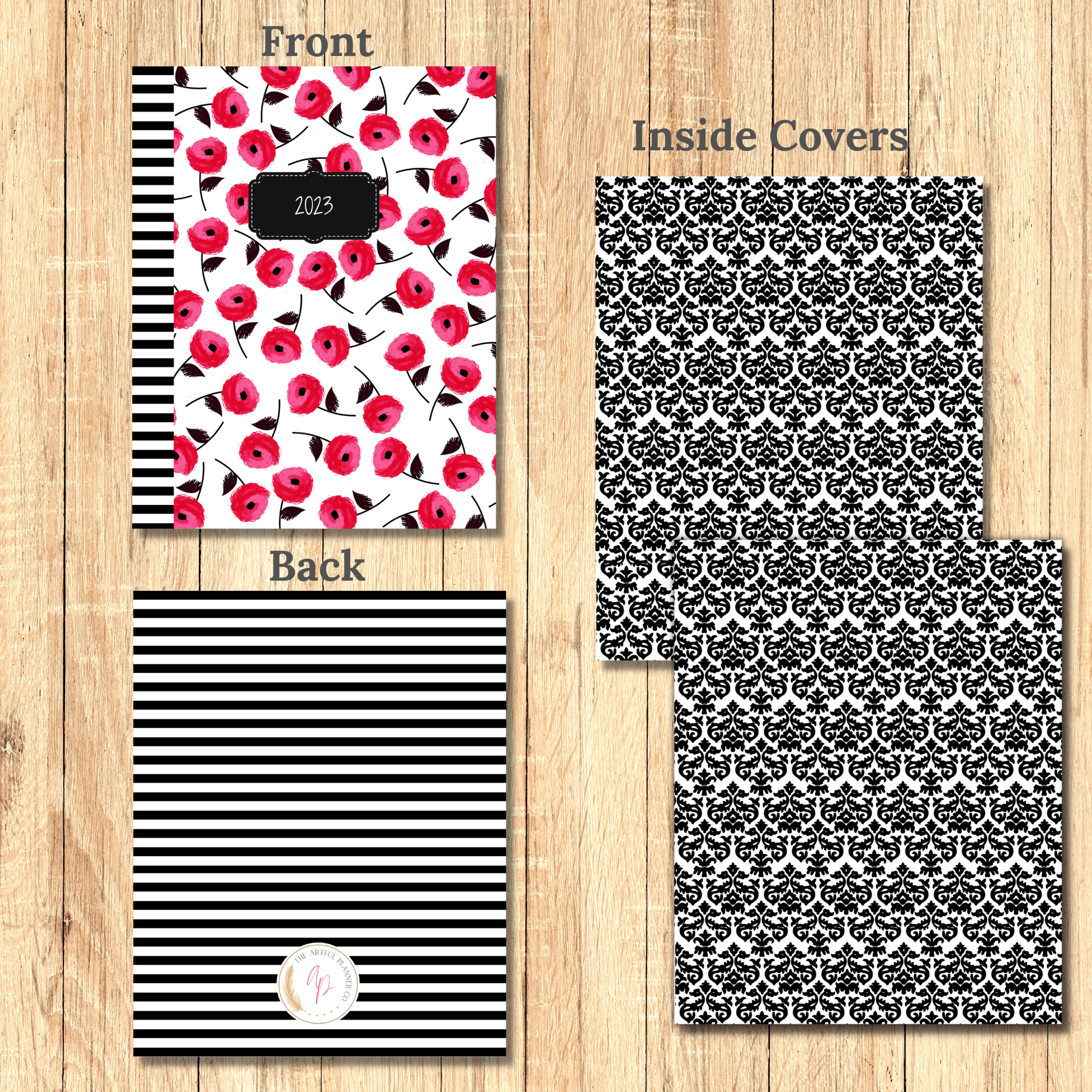 Poppy Personalized Journal Journals Artful Planner Co. 